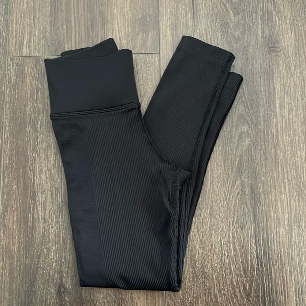 Athlete Girl Black Leggings Size 7 - Picture 1 of 3